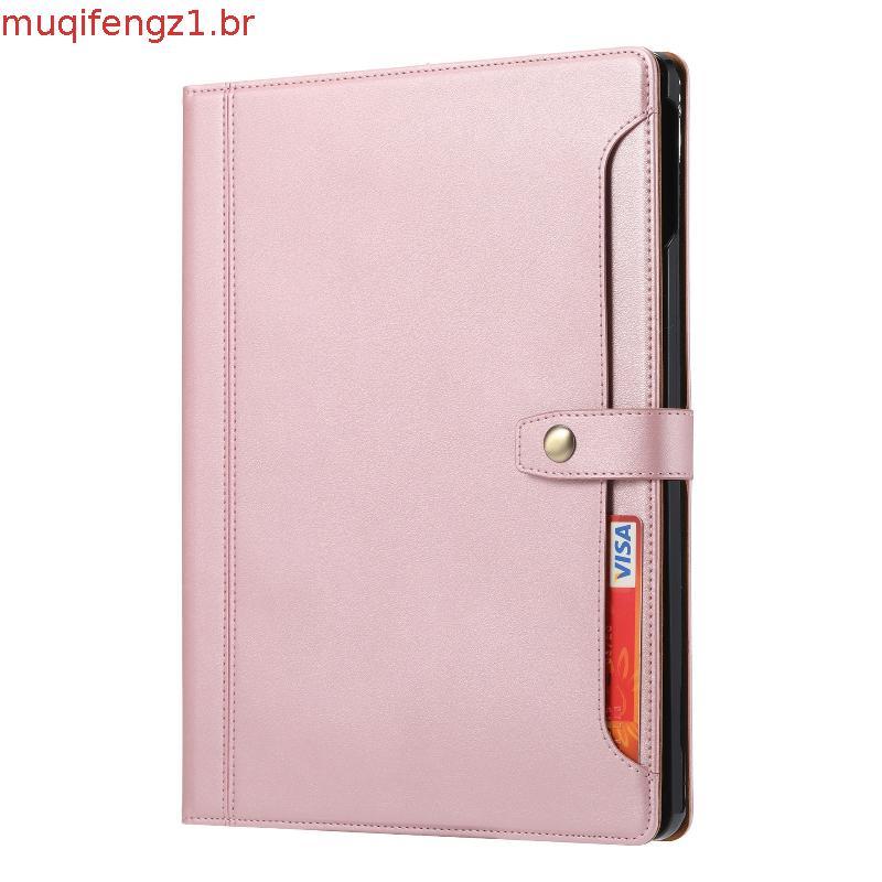 Para iPad Air Pro 11 13 2024 M4 Ar M2 Caso De Luxo Negócios Flip Couro Livro Suporte Capa Com Slot Cartão