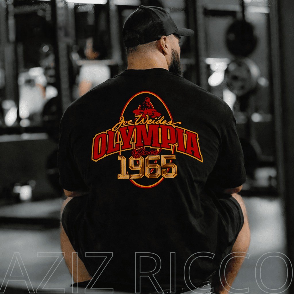 [Camiseta Vintage Masculina Algodão]HYP Camiseta Oversized Mister Olympia 1965 Treino 100% Premium Confortável