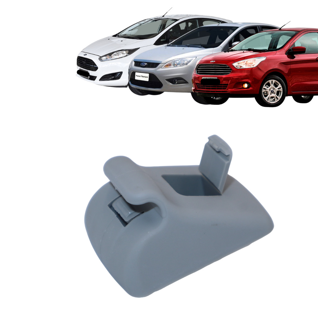01 Suporte Quebra Sol New Fiesta Hatch Focus Sedan Ka Sedan Cinza Claro