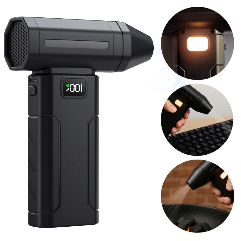 Secador de cabelo elétrico portátil sem fio 13.000 turbo equipamento turbo de ar de alta velocidade ferramenta útil de l