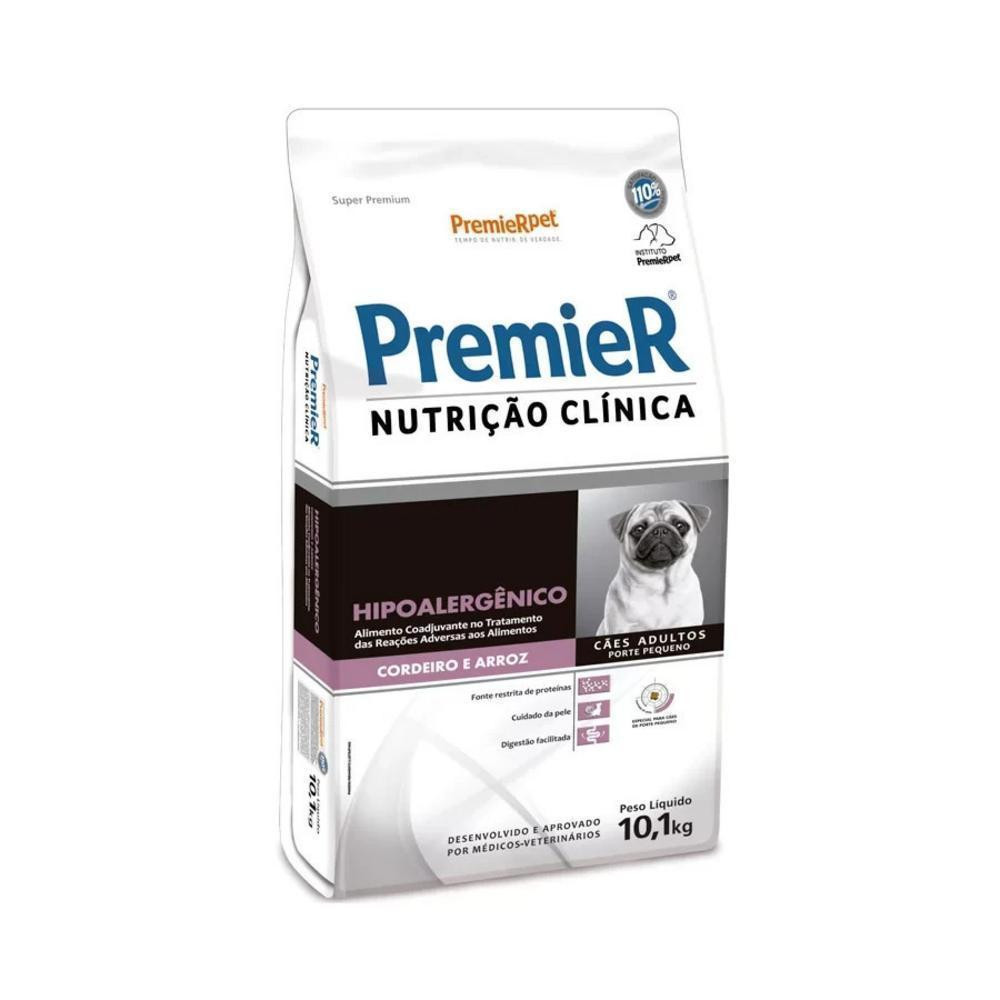 Ração Premier Nutrição Clínica Hipoalergênico Cordeiro e Arroz Cães de Pequeno P