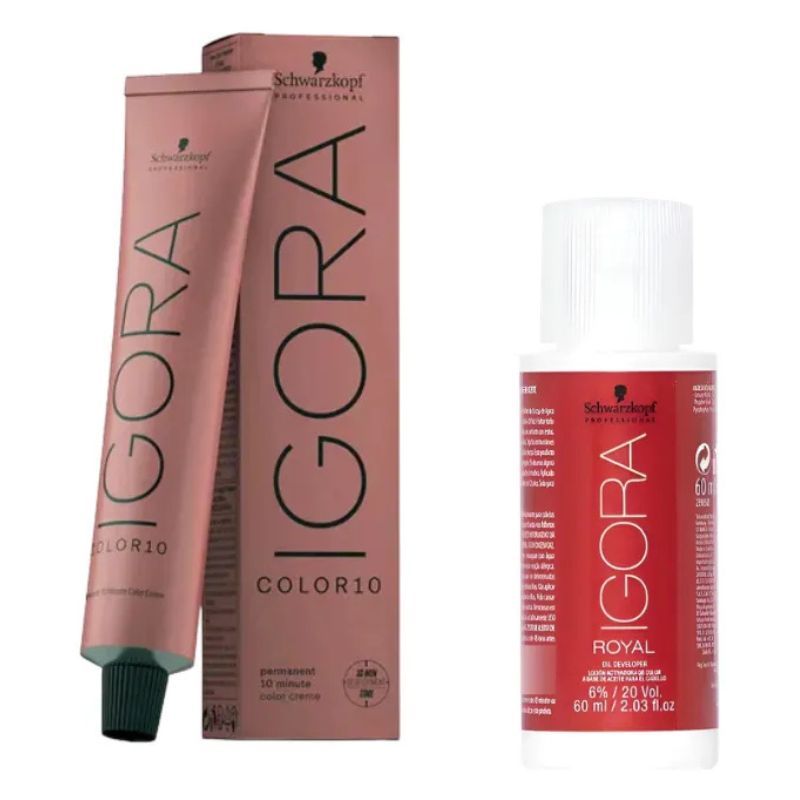 Kit Color 10 Igora Tinta Escolher A Cor + Ox 20 Vol 60ml