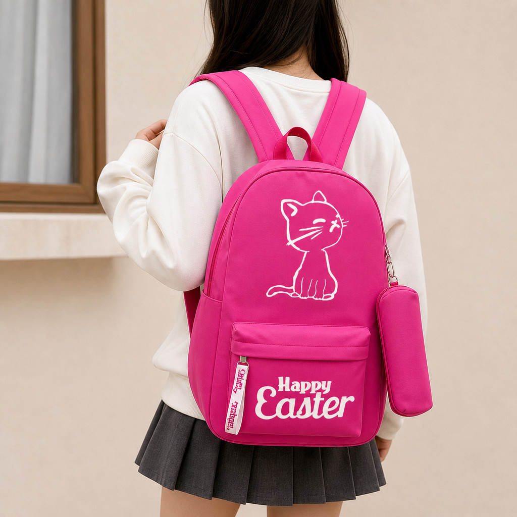 Mochila Escolar Juvenil Unissex Nylon Reforçada Faculdade Trabalho Escola Grande Resistente