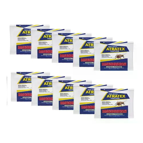 Atratex Mata Moscas Domestica Isca Granulada Kit 10 X 25gr