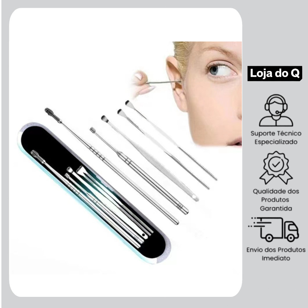 Kit de remoção de cera de ouvido, removedor de cera de ouvido, kit de limpeza de cera de ouvido