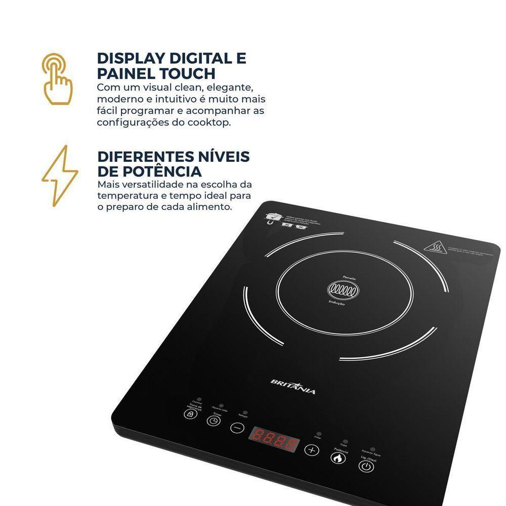 Cooktop Portátil De Indução Britânia BCT10A 110V · foto 2