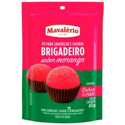 Pó para Saborizar e Colorir Brigadeiro Morango 45g - Mavalério