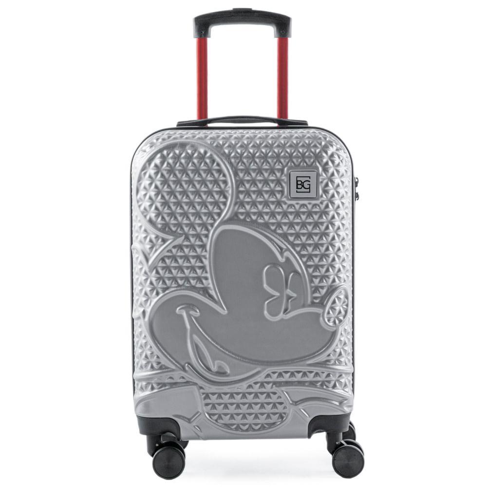 Mala de Bordo 10 Kg ABS 4 Rodas Mickey Epcot Prata