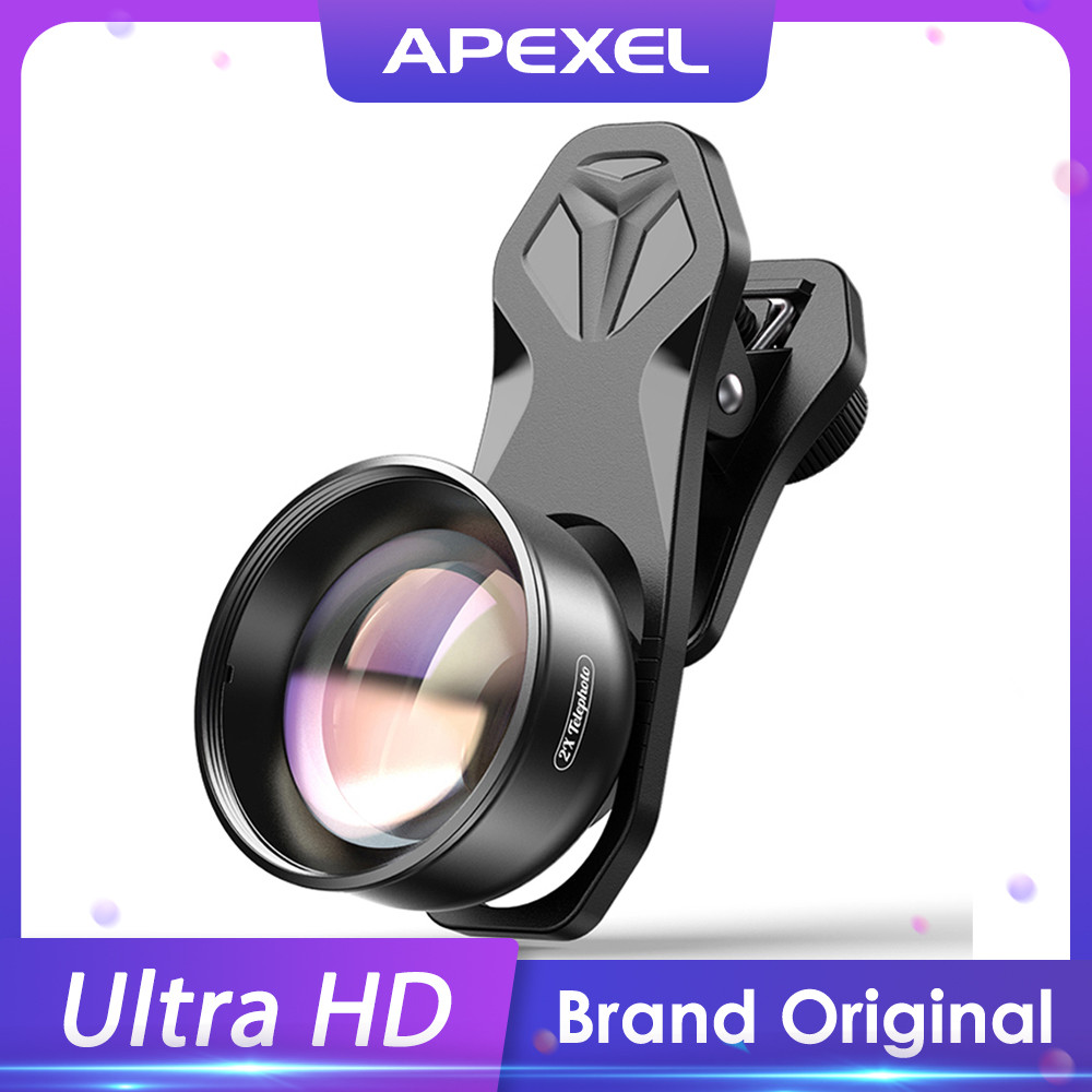 APEXEL HD 2x Lente Telefoto Retrato Profissional Câmera Do Telefone Móvel Para iPhone Samsung Android SmartphoneS