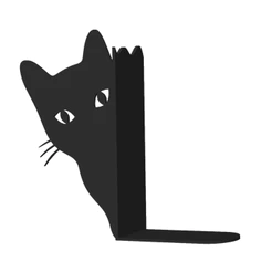 Aparador de Livros Gato Decorativo Minimalista Estante Geek