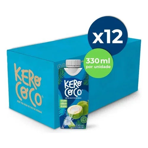 AGUA DE COCO KERO COCO 330ML PACK COM 12 UNIDADES