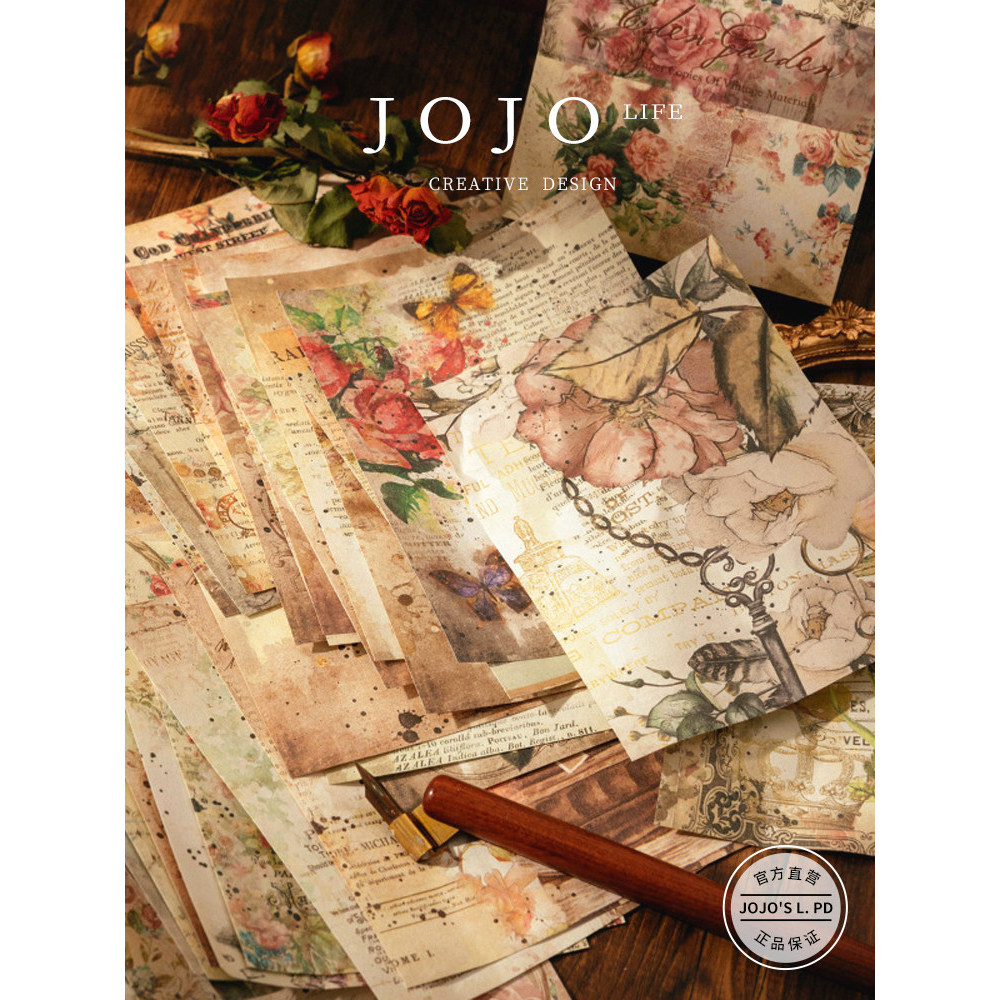JOJO ''SL. PD.Sr. Mercearia.Material Livro de papel Manual de papel de fundo de arte retrô humana | Malang