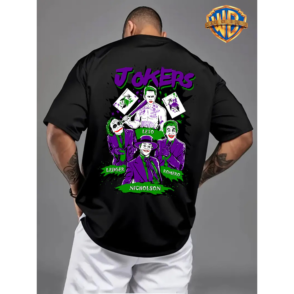 Camiseta Unissex Estampa   Jokers, camiseta casual de verão, pescoço redondo, Promoção Envio Rápido