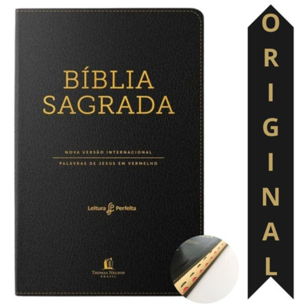 Bíblia Sagrada NVI Preta com Índice | Edição de Luxo com Leitura Fácil e Confortável