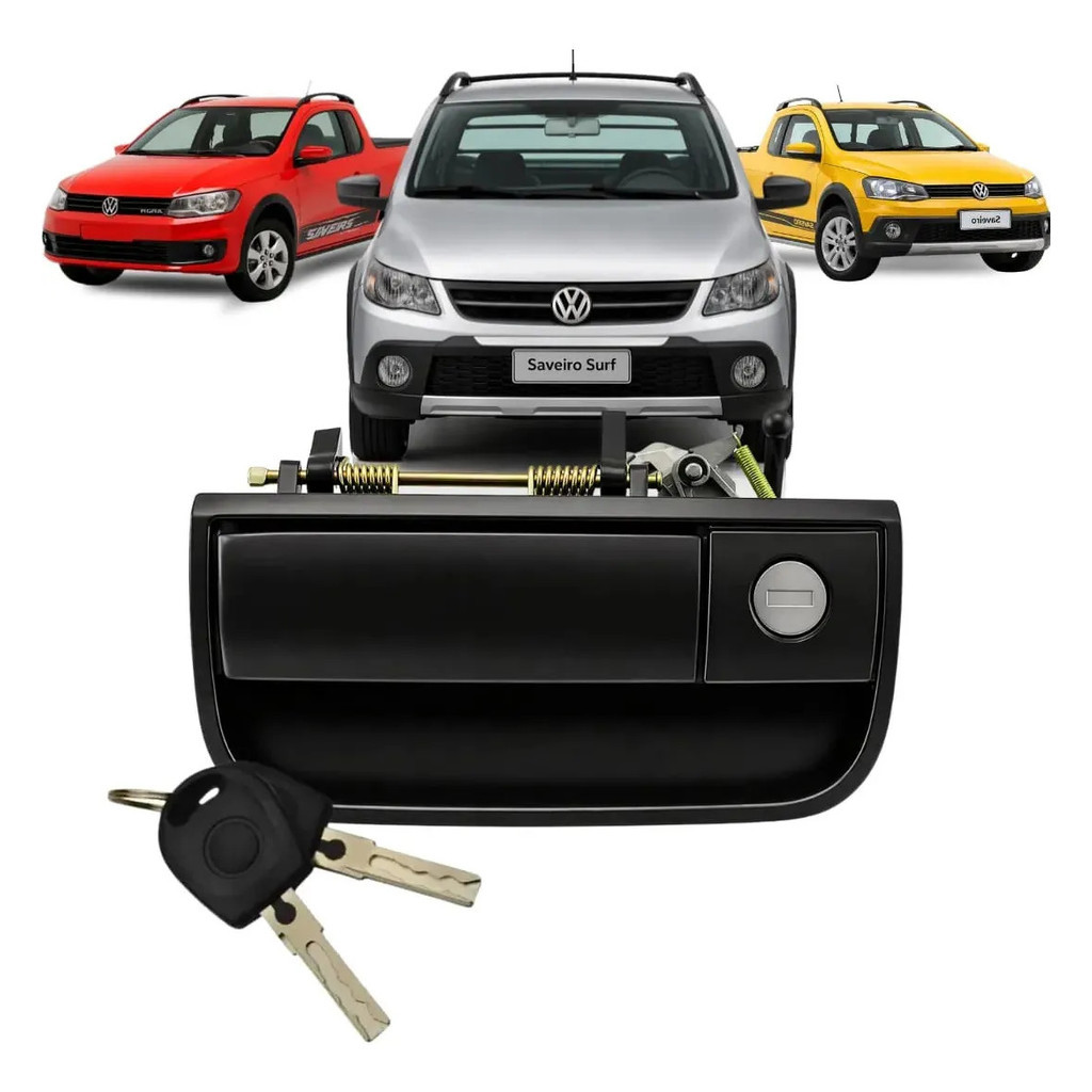 Maçaneta Tampa Traseira Com Chave Vw Saveiro G5 2008 A 2012