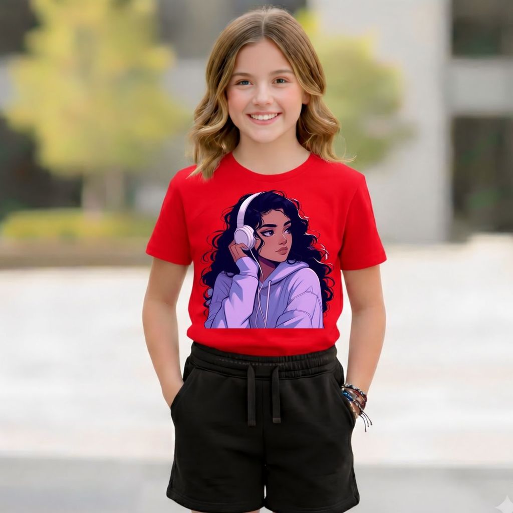 Conjunto Garota Legal: Camiseta estampada Short Preto 100% Algodão Confort Premium Presente Criança Tendência 2026
