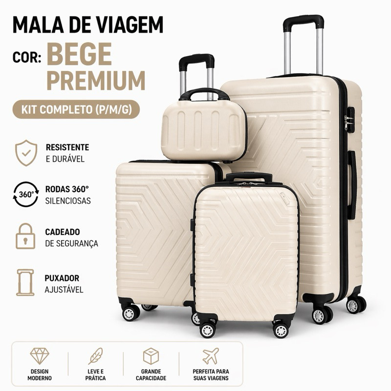Mala de viagem bordo em promoção Mala de Viagem Feliz  MALA  POLIPROPILENO MELHOR MATERIAL NAS MALAS