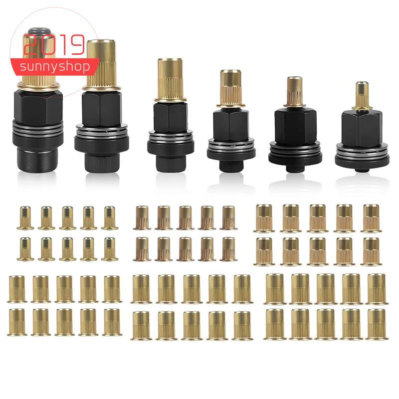 [Bestseller S] Conjunto De 6 Alicates De Porca De Rebite Com 60 Peças De Porcas Para M3-M10 , Inclui E Rebites De Pressã