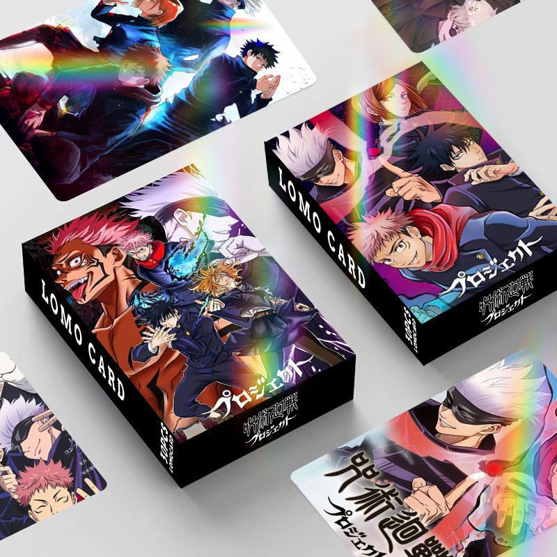 Cartão Fotográfico Jujutsu Kaisen Laser Flash Lomo Card Impressão Frente E Verso A Cores 30pcs/Caixa