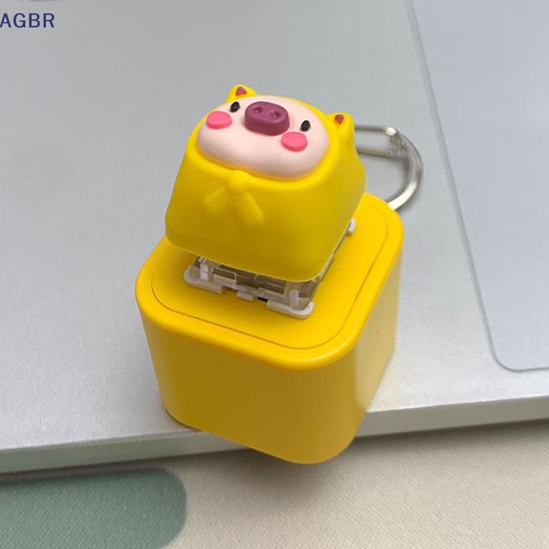 [AGBR] Brinquedo Fidget Para Croking De Sapo-Chaveiro Recarregável , Aliviador De Estresse De Porco Com Luzes Coloridas