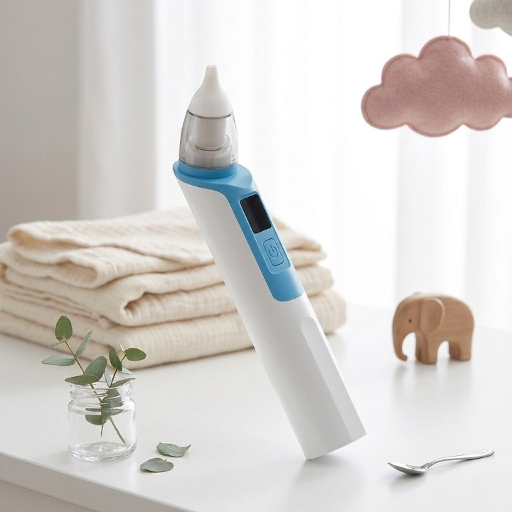 Aspirador Nasal Elétrico U90 para Bebê Recarregável Silicone Macio Sucção Eficiente HELLO 