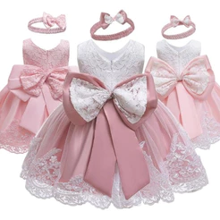 Baby Girl 1 Ano Vestido De Aniversário Bebê Princesa Tutu Festa De Novo Menina