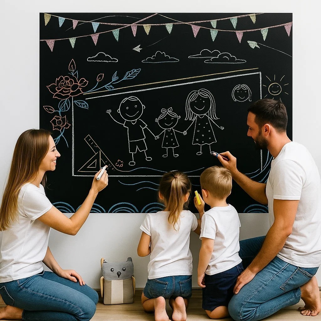Papel Parede Quadro Branco PVC 2 Metros Adesivo Lousa Marcador Infantil Escritorio Decoracao