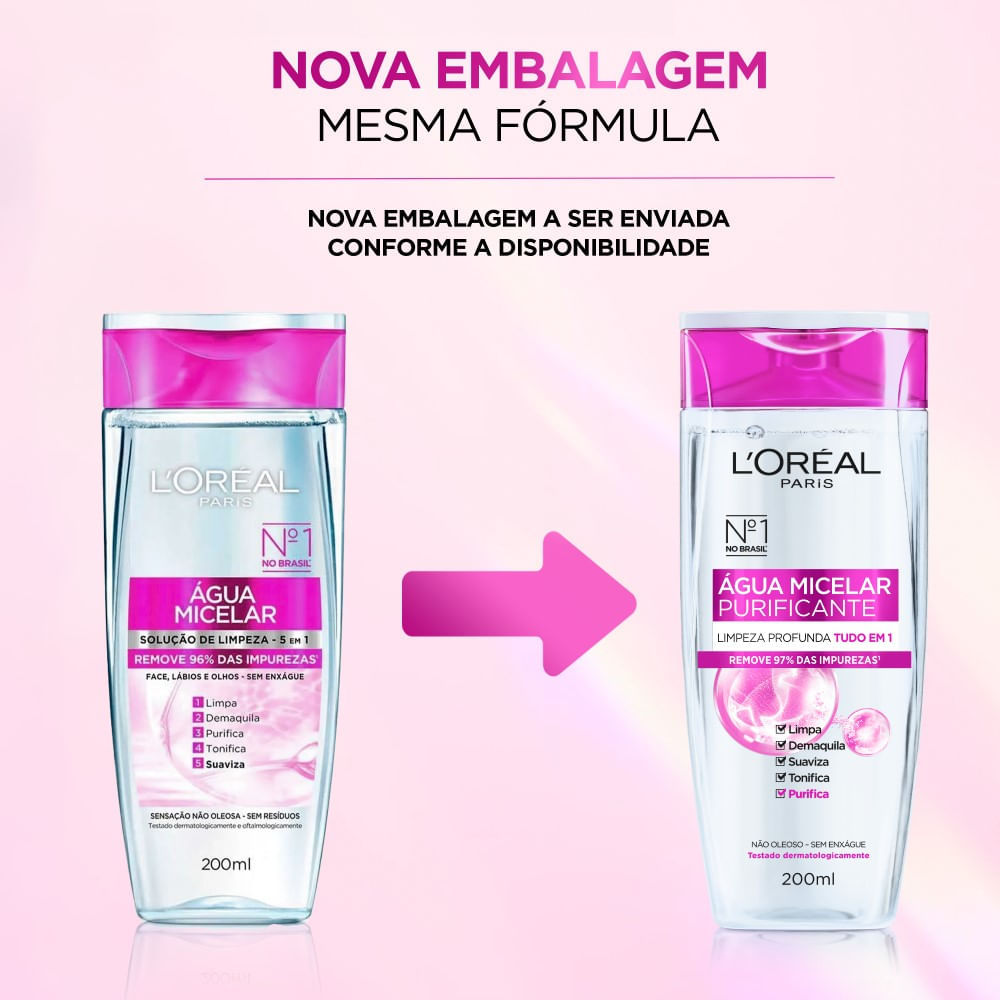 Água Micelar Loreal Solução de Limpeza 5 em 1 200ml