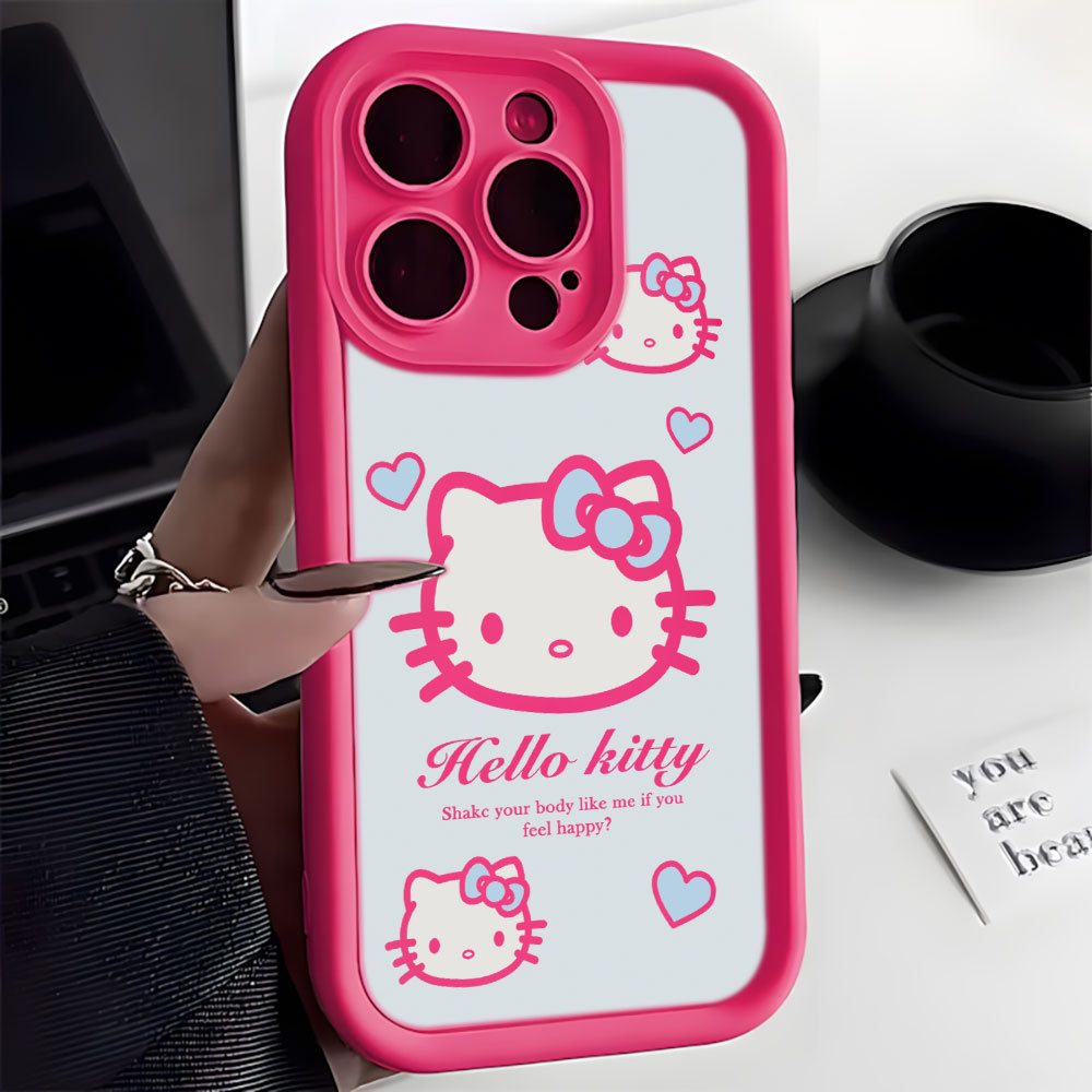 Gatinho de Laço Azul Capa Capinha Para Samsung A06 A07 A05S A12 A13 A14 A15 A16 A17 A23 A32 A34 A36 4G Anti-Impacto