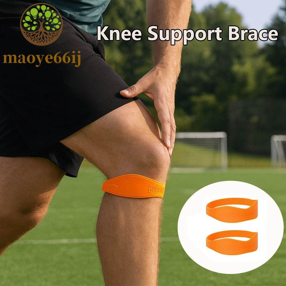 MAOYE66 1 Par De Cinta De Suporte De Joelho , Faixa De Silicone Fixa Com Elasticidade , Patelar , Antiderrapante
