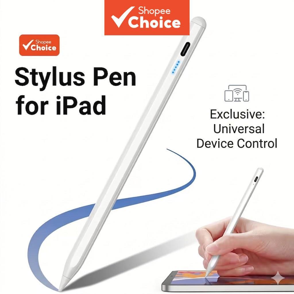 Caneta Digital Ativa Universal Compatível com Apple Pencil para iPad, iPhone, Tablet Android