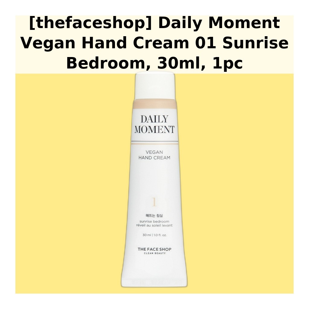 [thefaceshop] Creme Para As Mãos Vegano Daily Moment 01 Sunrise Bedroom , 30ml , 1 Unidade/Coreano/Fórmula Vegana Da Glo