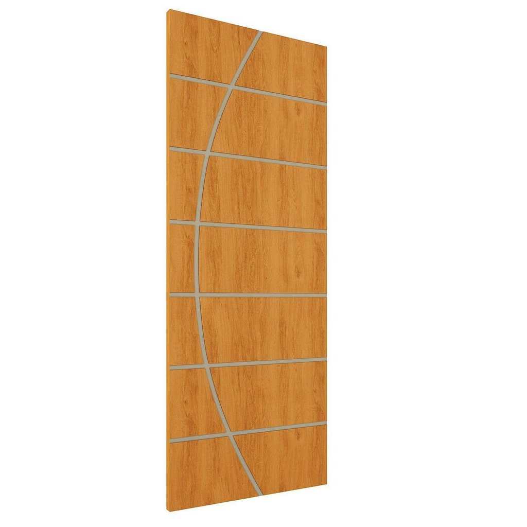 Folha de Porta de Madeira Frisada 210x80  Espessura 3,5cm Valuchi Natural