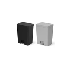 Lixeira Com Pedal 30L Retangular Com Tampa Para Cozinha Banheiro Espaço Gourmet Casa Primo