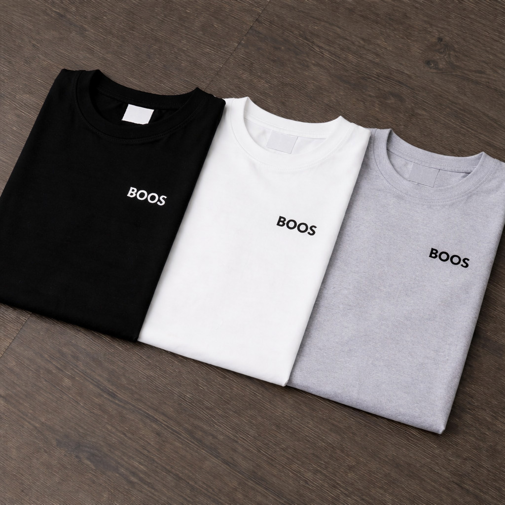 Kit 3 Camisetas Masculinas Infantil Estampadas Bo.o Algodão Premium Fio 30.1, Casual e Confortáveis