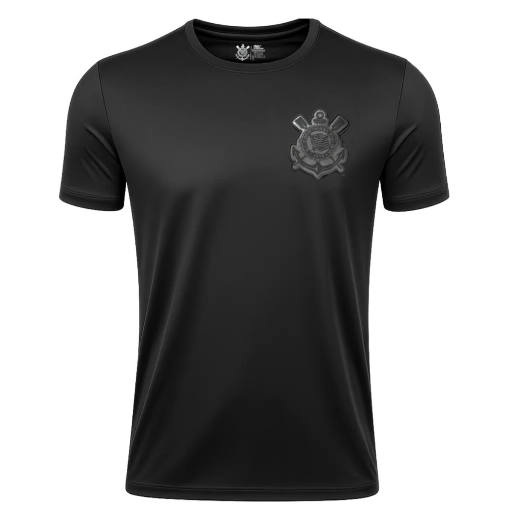 Camiseta Infantil Corinthians Dry All Black 26