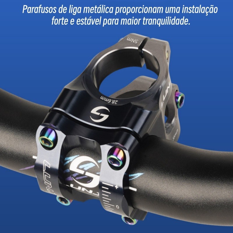 Mesa De Guidão Bike MTB Curta 31.8mm x 35mm Avanço CNC Alumínio Ultraleve para Downhill Enduro e XC - Diversas Cores
