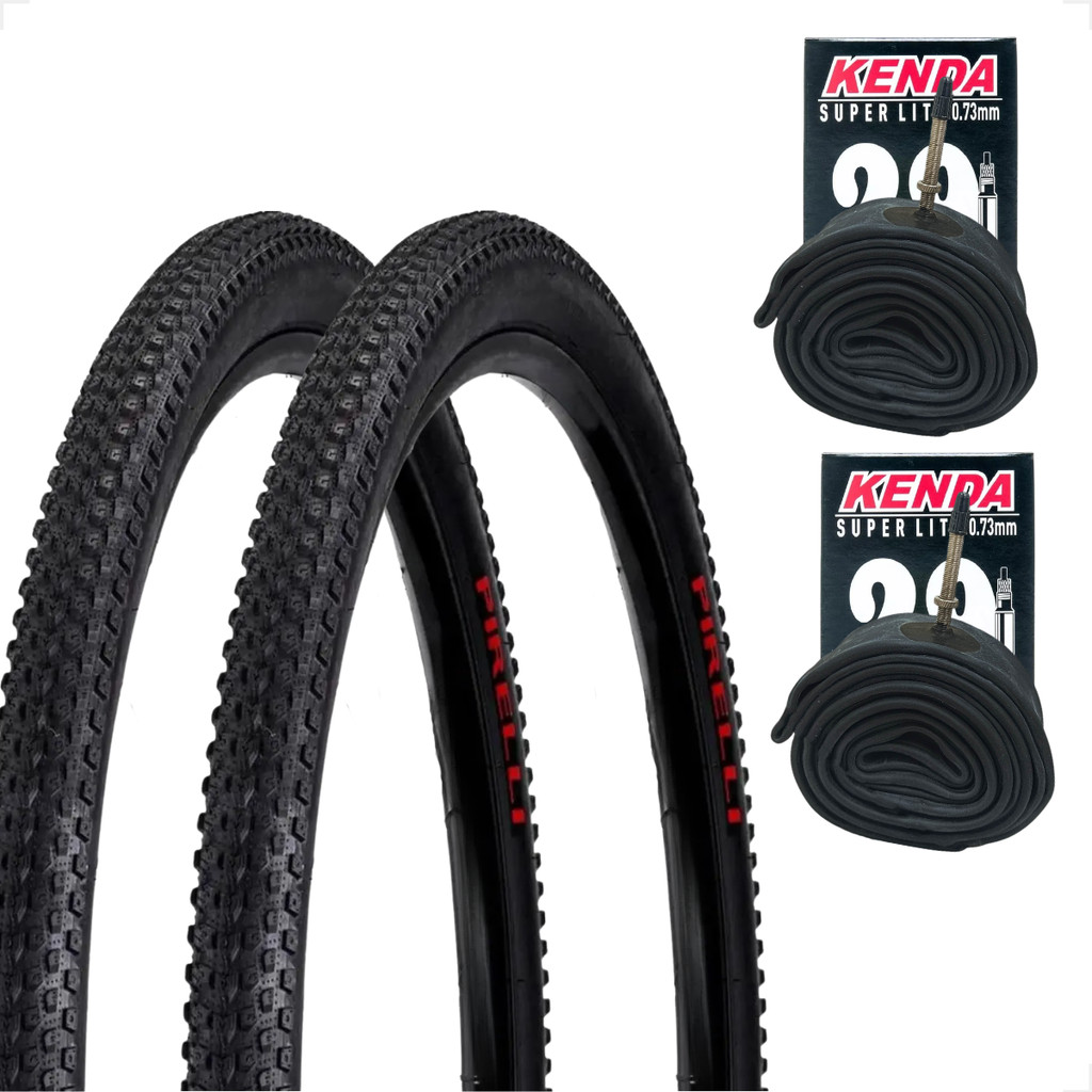 Par Pneu Pirelli Scorpion Pro 29 x 2.20 Bike Bicicleta Balão + 2 Camara de ar Kenda bico fino 48mm