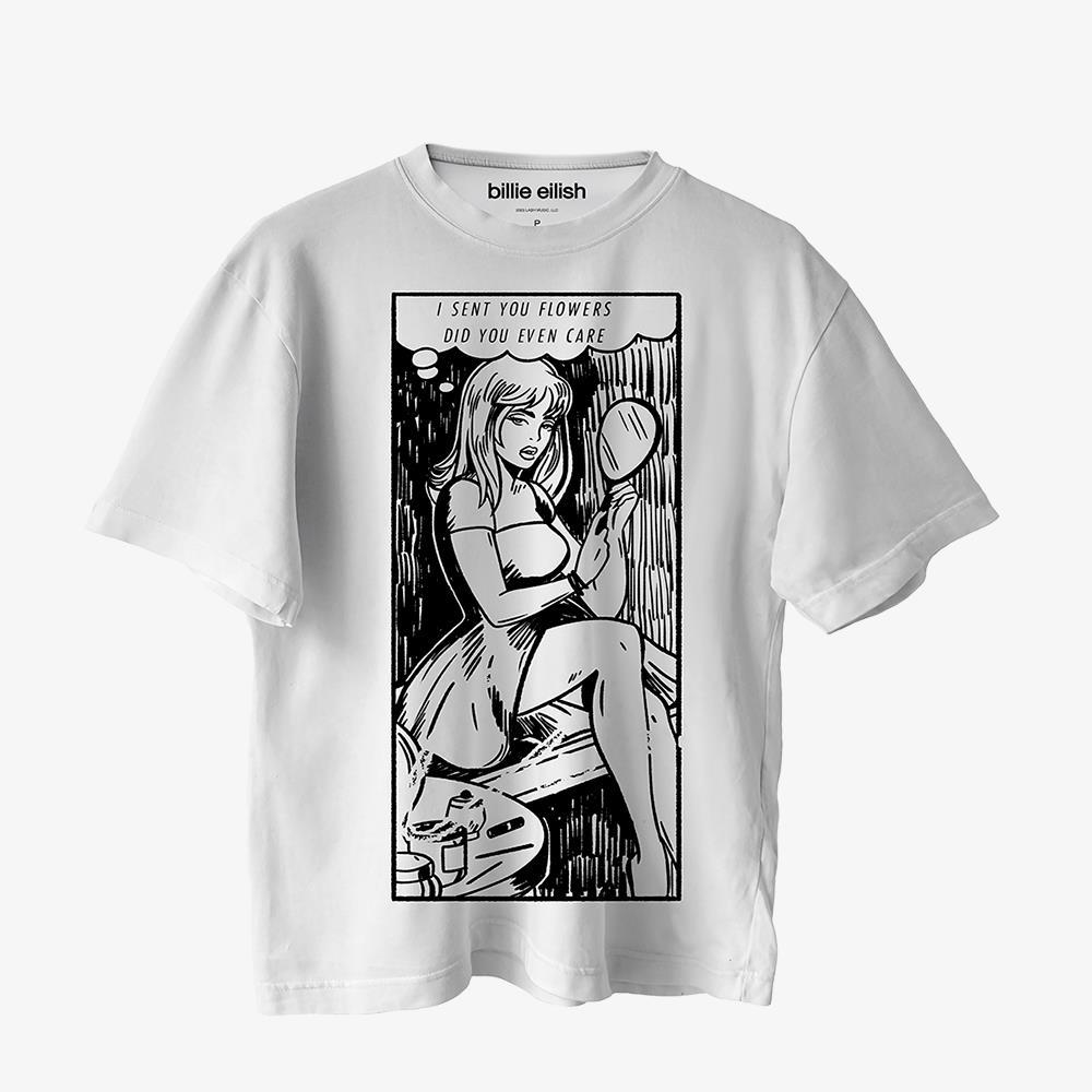  Camiseta Billie Eilish - Lost Cause White (Oversized)