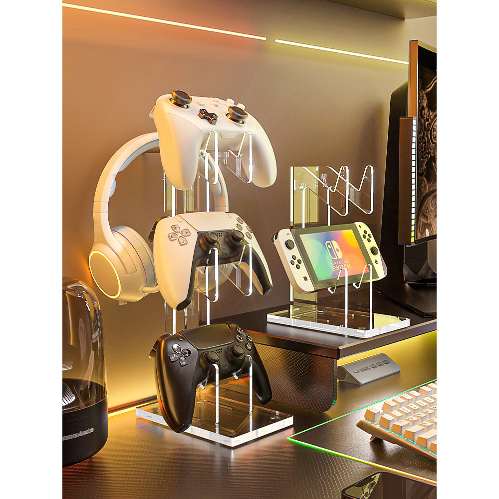 Switch Gamepad Suporte Nintendo Universal Headset Suporte Anti-Squeeze Rack de Armazenamento Acrílico