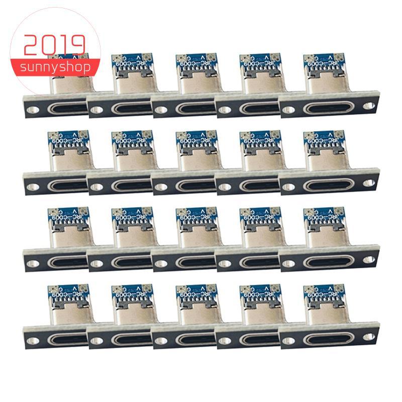 [Bestseller S] Conector Fêmea Tipo USB 3.1 4 Pinos Porta De Carregamento C Soquete Com Placa De Fixação