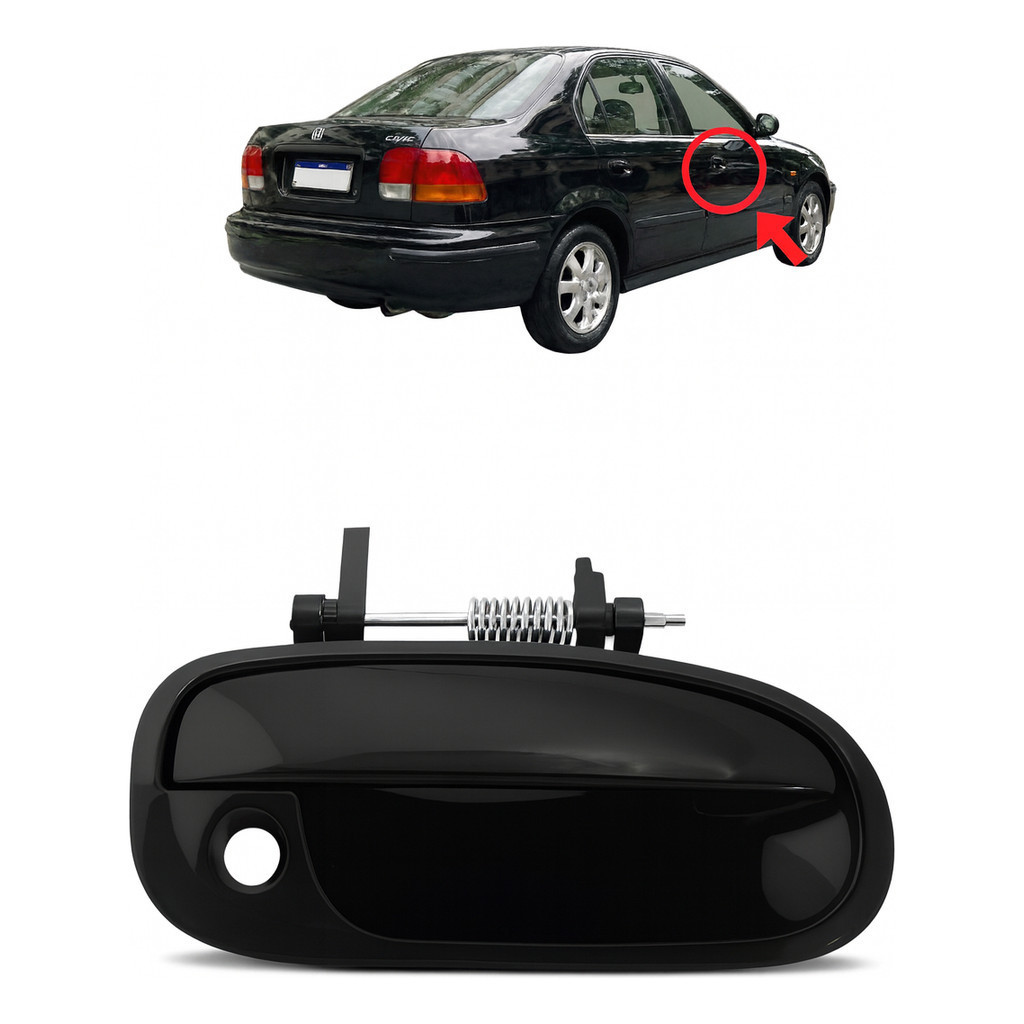 Maçaneta Externa Puxador Porta Dianteira Lado Direito Honda Civic 1.6 16V 96 97 98 99 2000