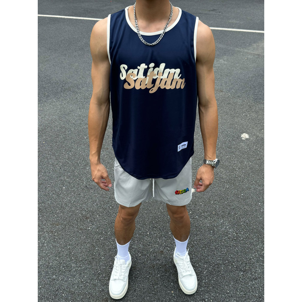 Satjdm colete de basquete americano costura colete esportivo camisa sem mangas malha de secagem rápida Fitness [recém-na