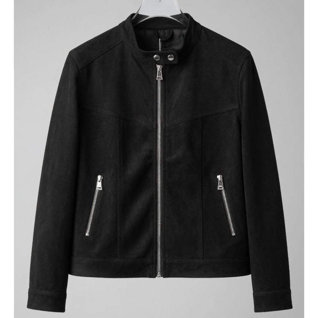 JAQUETA FEMININA FACINELLI SUEDE ACINTURADA COM ZÍPER ELEGANTE CASUAL MODERNA