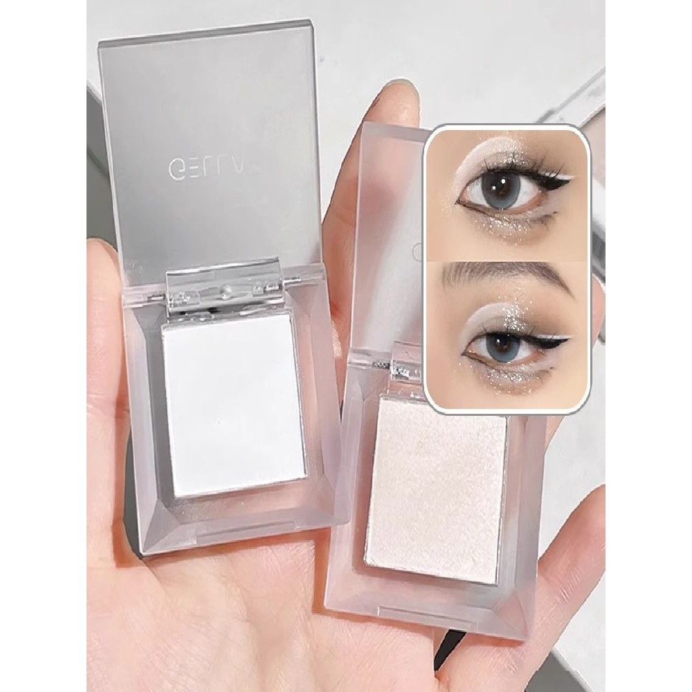 Gellas gellas Glitter iluminador fosco sombra Facial creme iluminador monocromático branco puro paleta de sombra fosco c