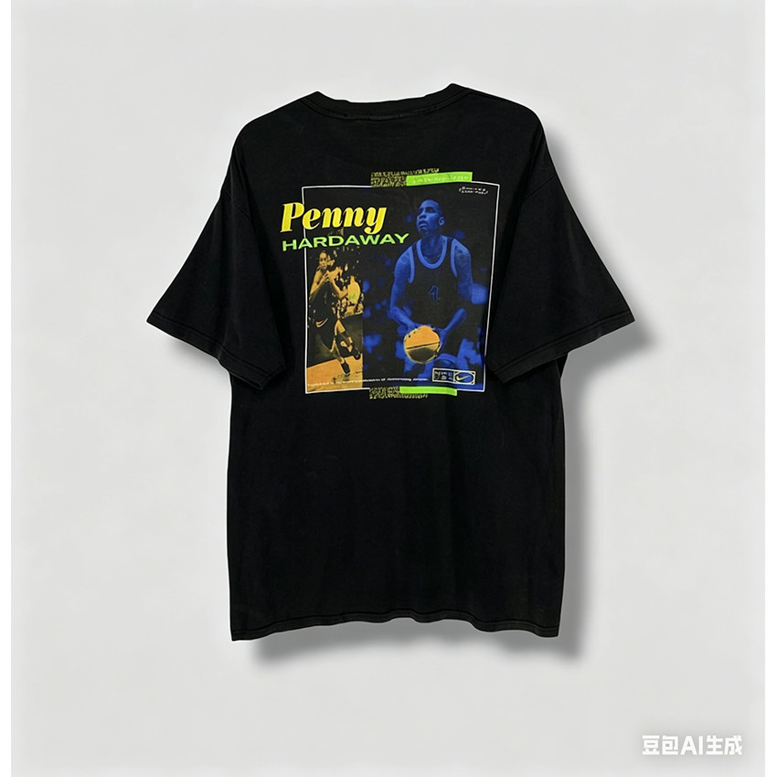 Camiseta Oversized Masculina Feminina Estampa Penny Hardaway Streetwear, Camiseta de Basquete Vintage, T-shirt Urbana