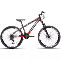 BICICLETA ARO 26 ALUMINIO ALFAMEQ ATAKE 21 MARCHAS FREIO A DISCO