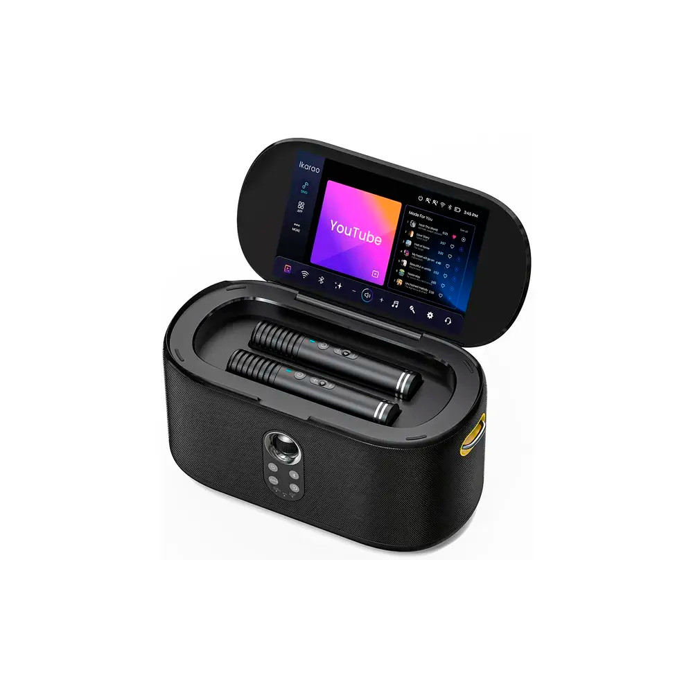 Caixa de Som Joog Karaokê 180w Ikarao S1 Tela 10,1 2mic sem Fio