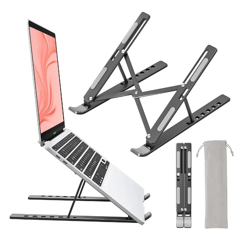 Suporte para Notebook e Tablet Liga de Alumínio Dobrável Portátil Ajustável