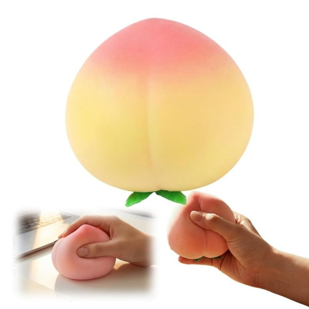 Bola De Estresse De Pêssego Brinquedo Mole Realista Fidget Design De Aperto De Ascensão Lenta Para Relaxamento De Mesa J